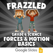 Forces & Motion Basics FRAZZLED Science Game - No Prep Grade 6 Review Activity