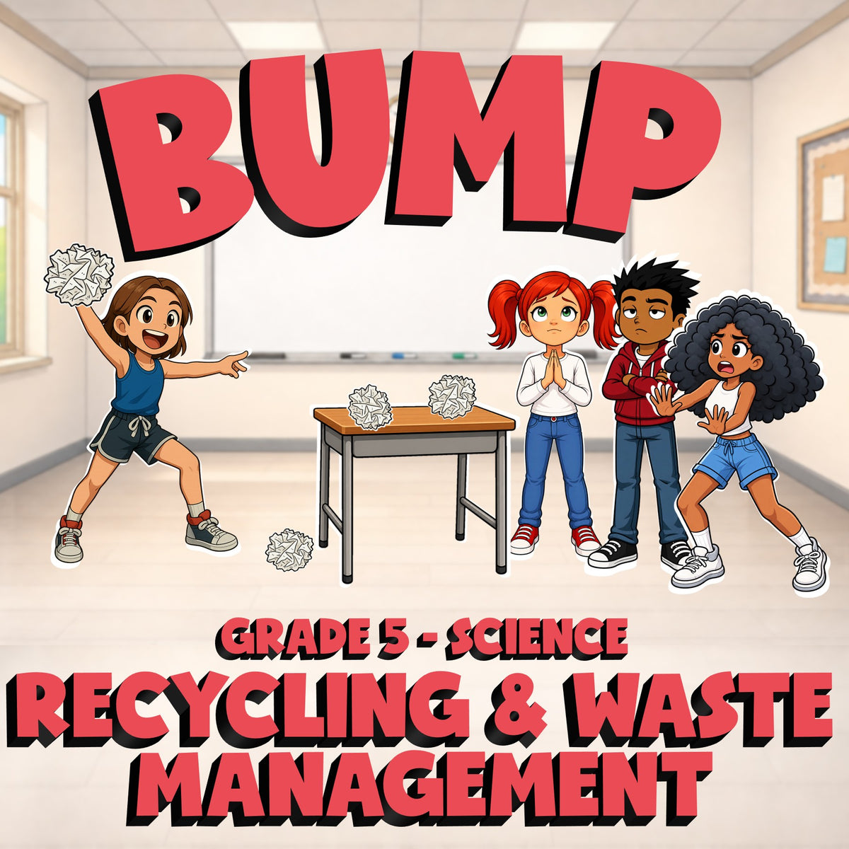 Recycling & Waste Management BUMP Science Game - No Prep Grade 5 Review Activity