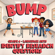 Identify Research Questions BUMP ELA Game - No Prep Grade 6 Review Activity