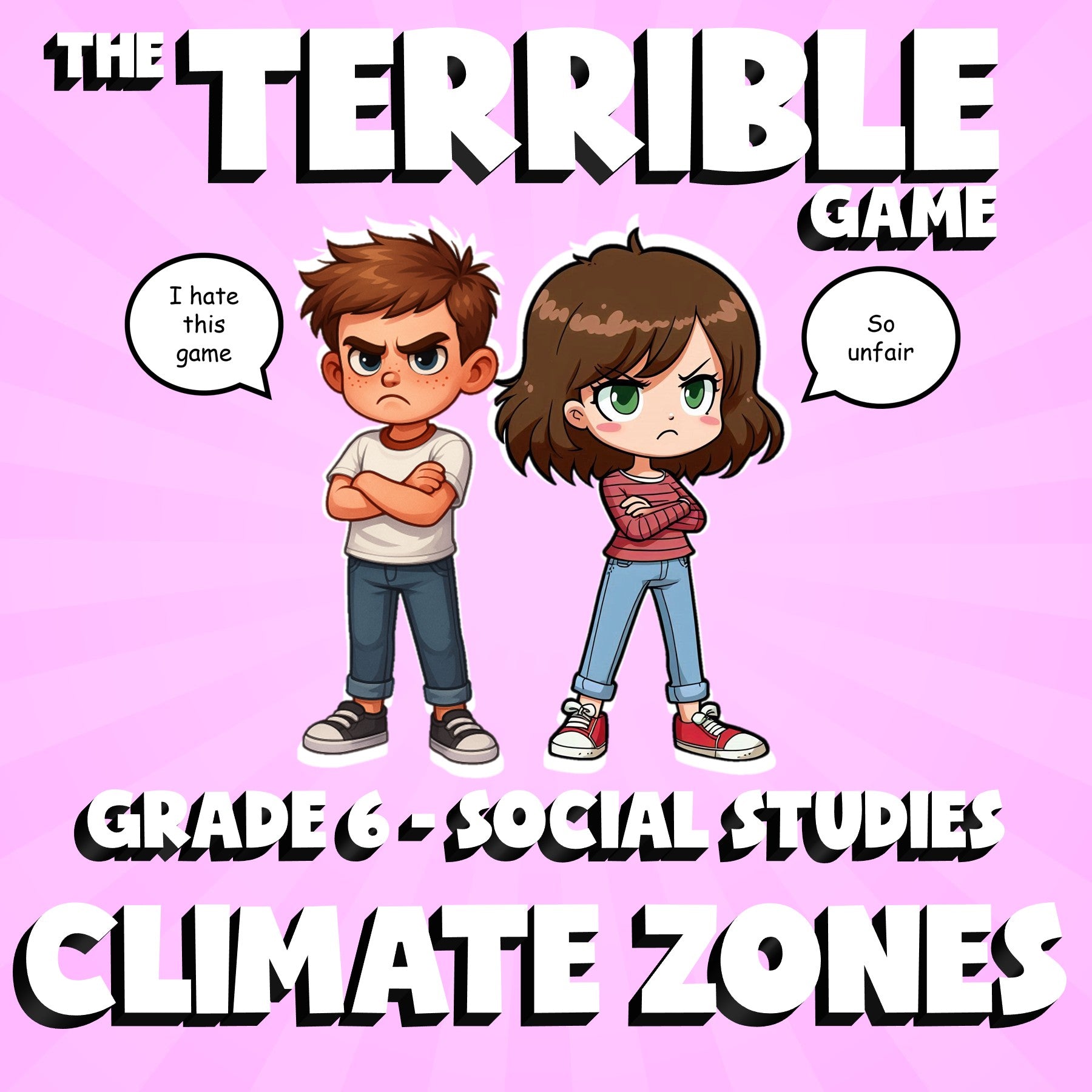 Climate Zones THE TERRIBLE GAME - No Prep Grade 6 Socials Review Activity