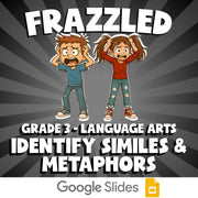 Identify Similes & Metaphors FRAZZLED ELA Game - No Prep Grade 3 Review Activity