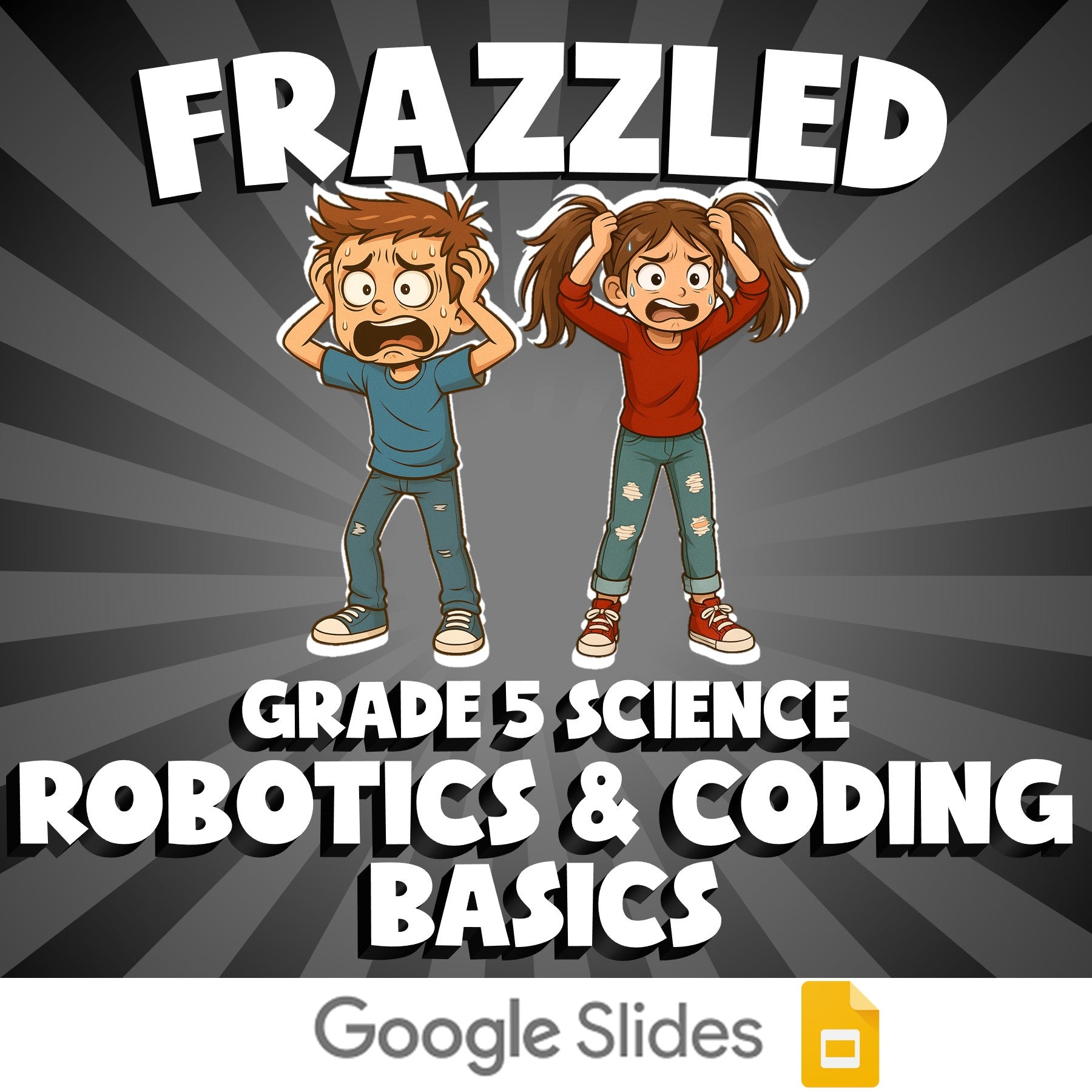 Robotics & Coding Basics FRAZZLED Science Game - No Prep Grade 5 Review Activity