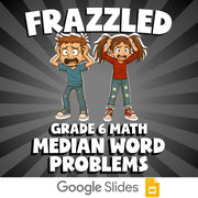 Median Word Problems FRAZZLED Math Game - No Prep Grade 6 Review Activity