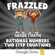 Rational Numbers Two Step Equations FRAZZLED Math Game - No Prep Grade 7 Review