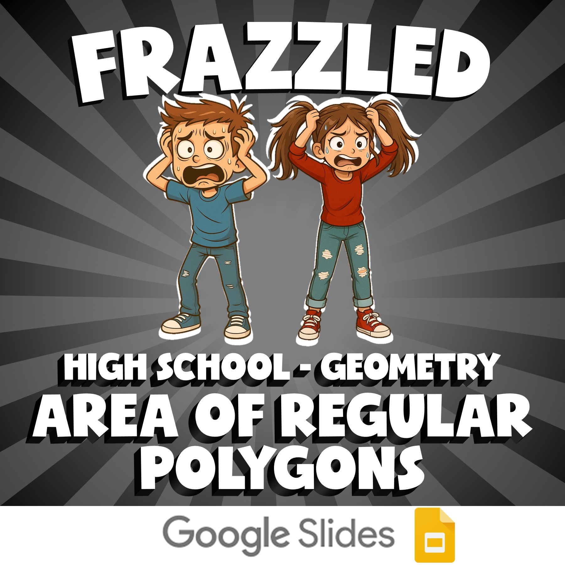 Area of Regular Polygons FRAZZLED Math Game - No Prep Geometry Review Activity