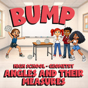Angles and Their Measures BUMP Math Game - No Prep Geometry Review Activity