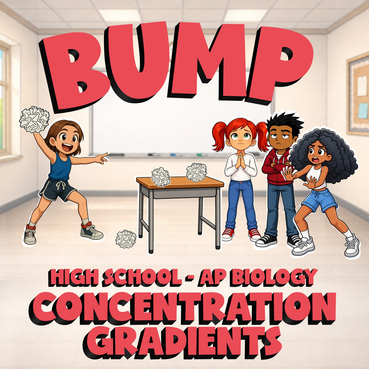 Concentration Gradients BUMP Science Game - No Prep AP Biology Review Activity