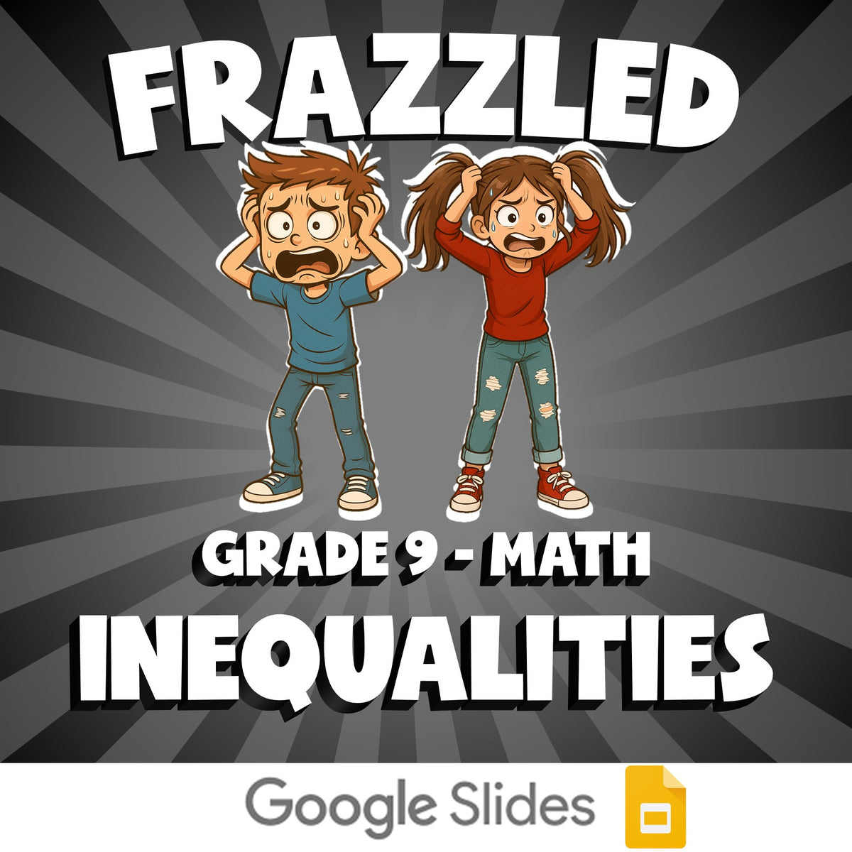 Inequalities FRAZZLED Math Game - No Prep Grade 9 Review Activity