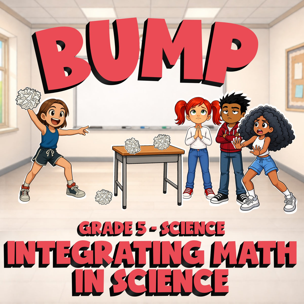 Integrating Math in Science BUMP Science Game - No Prep Grade 5 Review Activity
