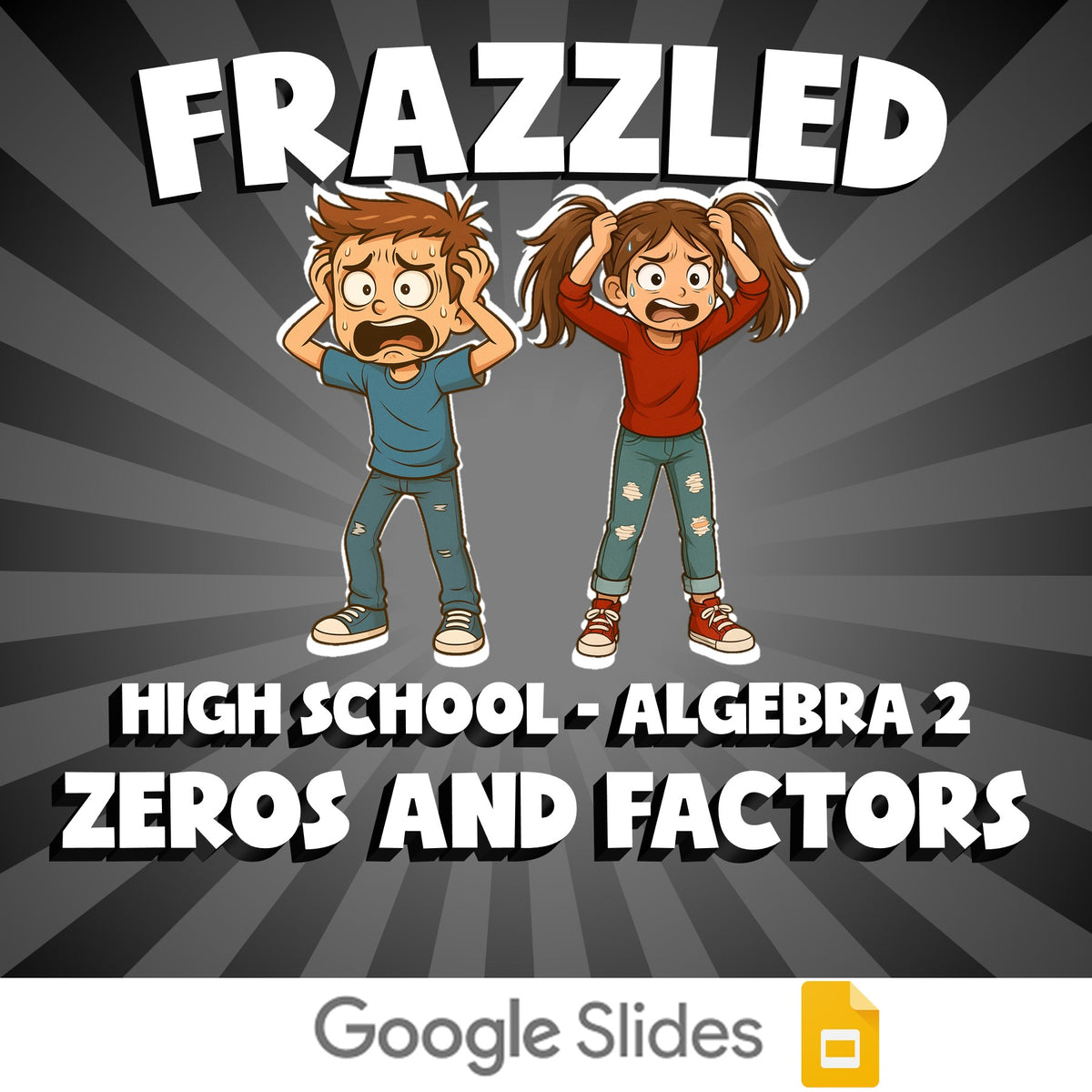 Zeros and Factors FRAZZLED Math Game - No Prep Algebra 2 Review Activity