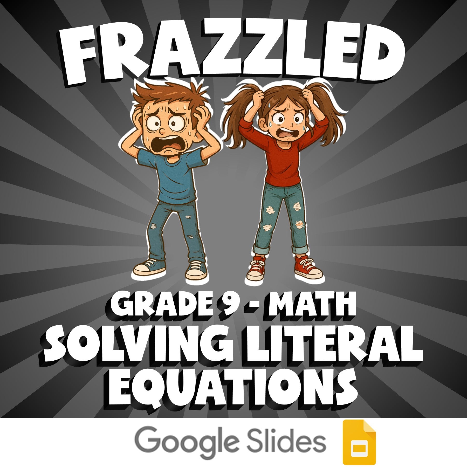 Solving Literal Equations FRAZZLED Math Game - No Prep Grade 9 Review Activity