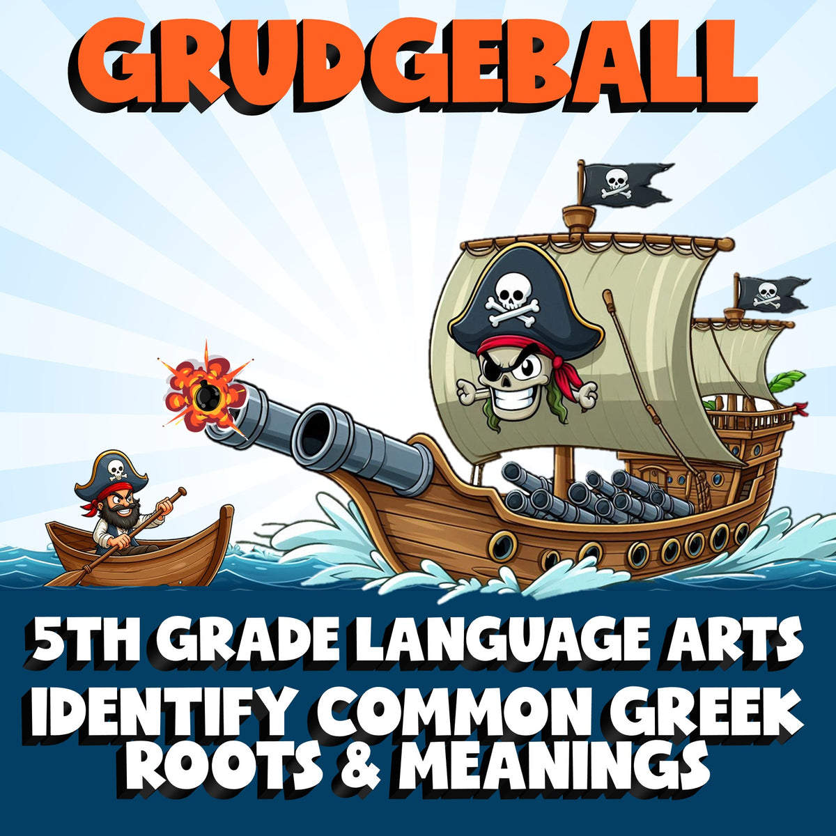 Identify Common Greek Roots & Meanings GRUDGEBALL ELA Game - No Prep Grade 5