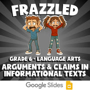 Arguments & Claims in Informational Texts FRAZZLED ELA Game - No Prep Grade 6