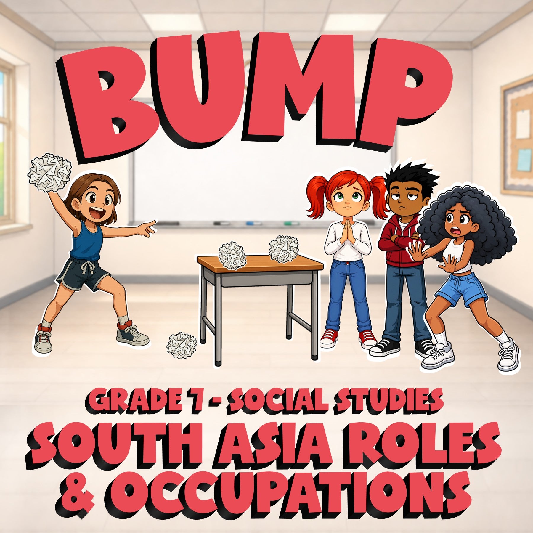 South Asia Roles & Occupations BUMP Socials Game - No Prep Grade 7 Review