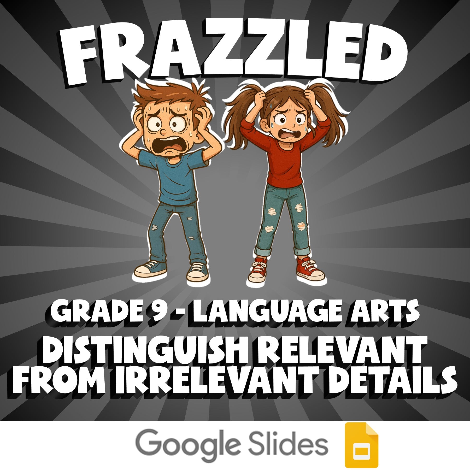 Distinguish Relevant from Irrelevant Details FRAZZLED ELA Game - No Prep Grade 9