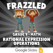 Rational Expression Operations FRAZZLED Math Game - No Prep Grade 9 Review