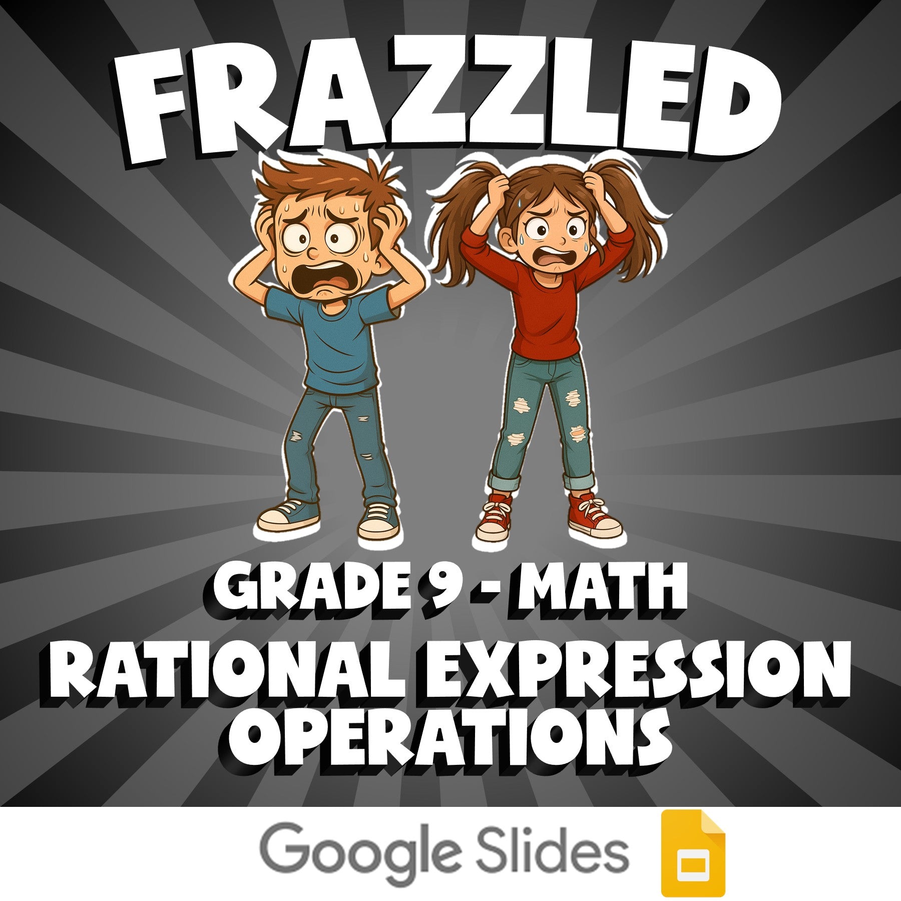 Rational Expression Operations FRAZZLED Math Game - No Prep Grade 9 Review