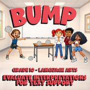 Evaluate Interpretations for Text Support BUMP ELA Game - No Prep Grade 10