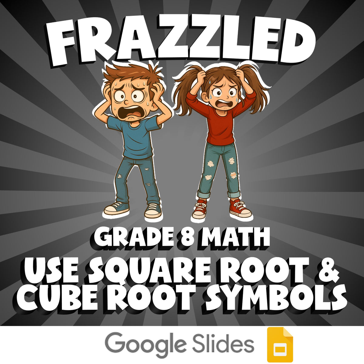 Use Square Root & Cube Root Symbols FRAZZLED Math Game - No Prep Grade 8 Review