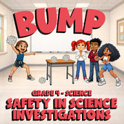 Safety in Science Investigations BUMP Science Game - No Prep Grade 4 Review