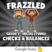 Checks & Balances FRAZZLED Socials Game - No Prep Grade 5 Review Activity