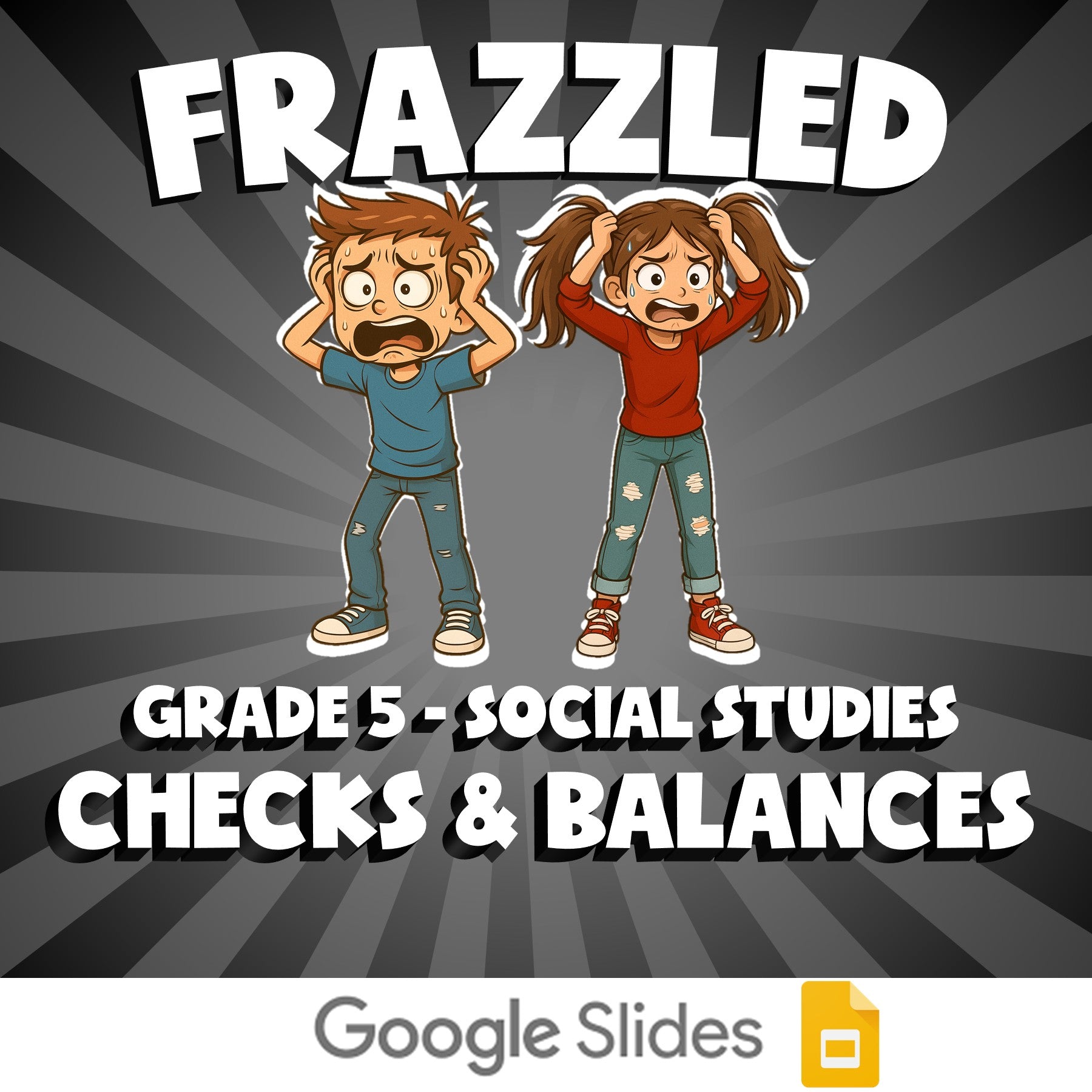 Checks & Balances FRAZZLED Socials Game - No Prep Grade 5 Review Activity