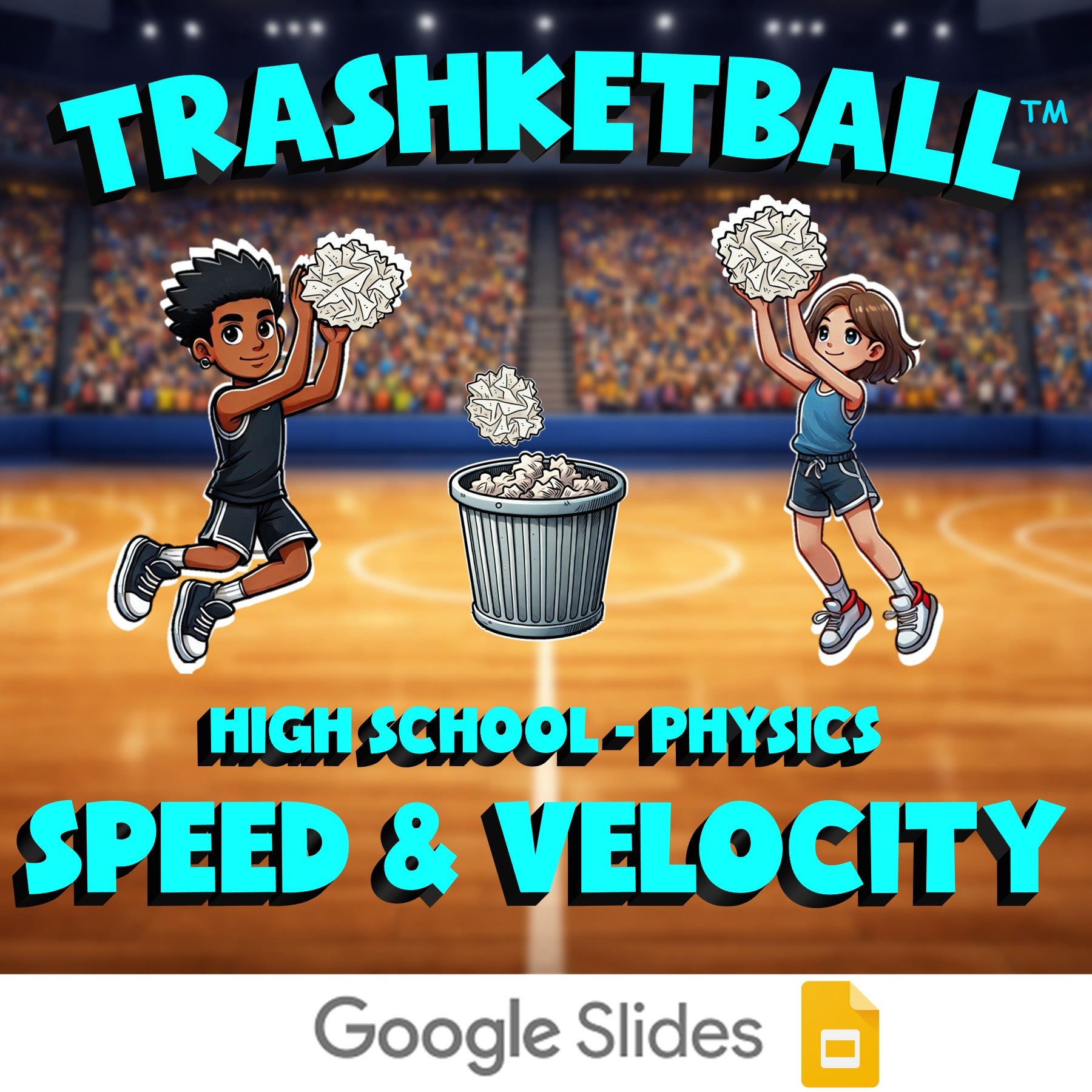 Speed & Velocity TRASHKETBALL Science Game - No Prep Physics Review Activity