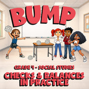Checks & Balances in Practice BUMP Socials Game - No Prep Grade 4 Review
