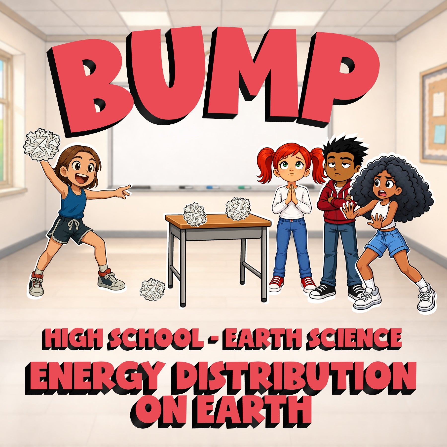 Energy Distribution on Earth BUMP Game - No Prep Earth Science Review Activity