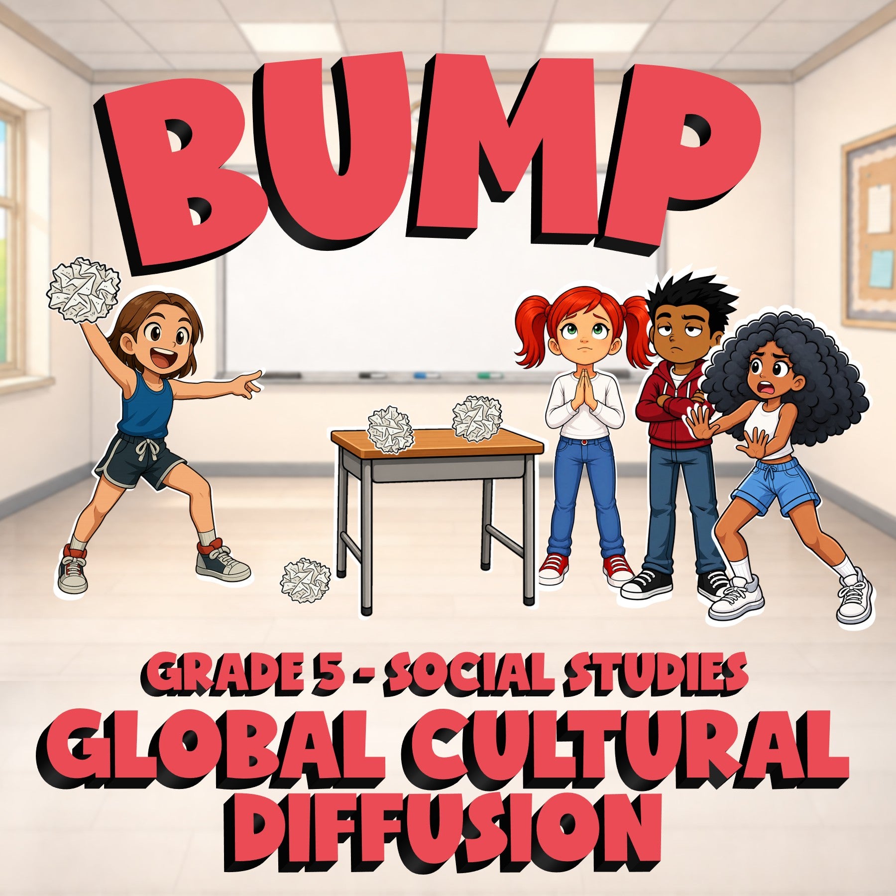 Global Cultural Diffusion BUMP Socials Game - No Prep Grade 5 Review Activity