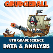Data & Analysis GRUDGEBALL Science Game - No Prep Grade 8 Review Activity
