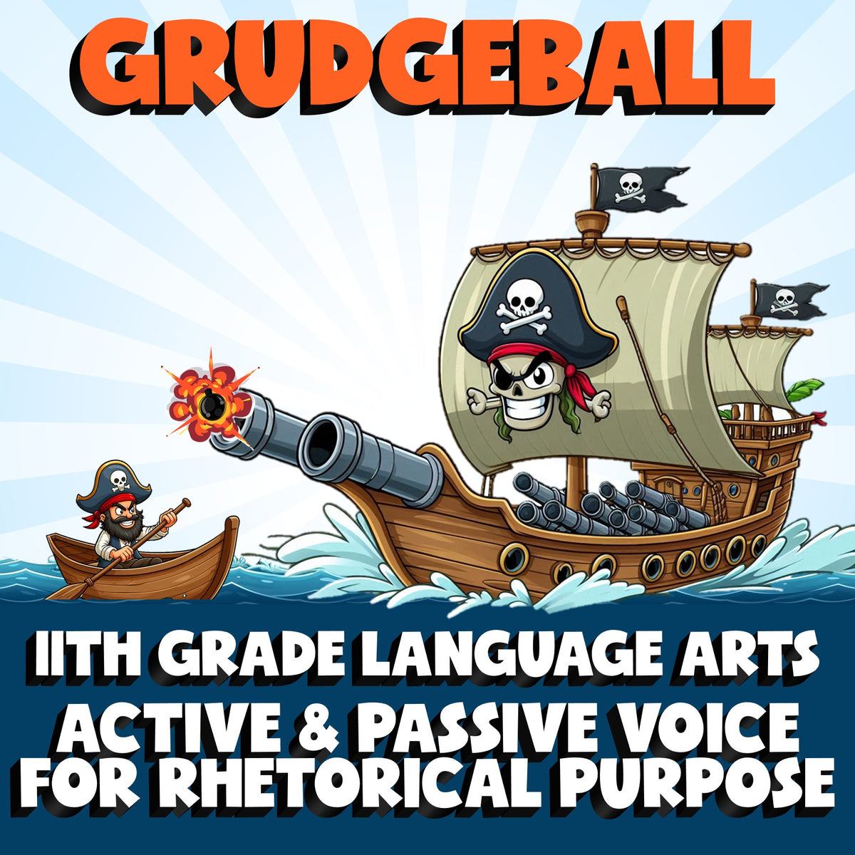 Active & Passive Voice for Rhetorical Purpose GRUDGEBALL ELA Game - Grade 11