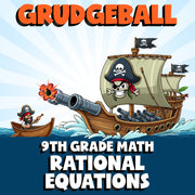 Rational Equations GRUDGEBALL Math Game - No Prep Grade 9 Review Activity