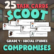 Compromises SCOOT TASK CARDS Socials Game - No Prep Grade 4 Review Activity