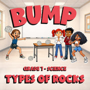 Types of Rocks BUMP Science Game - No Prep Grade 7 Review Activity