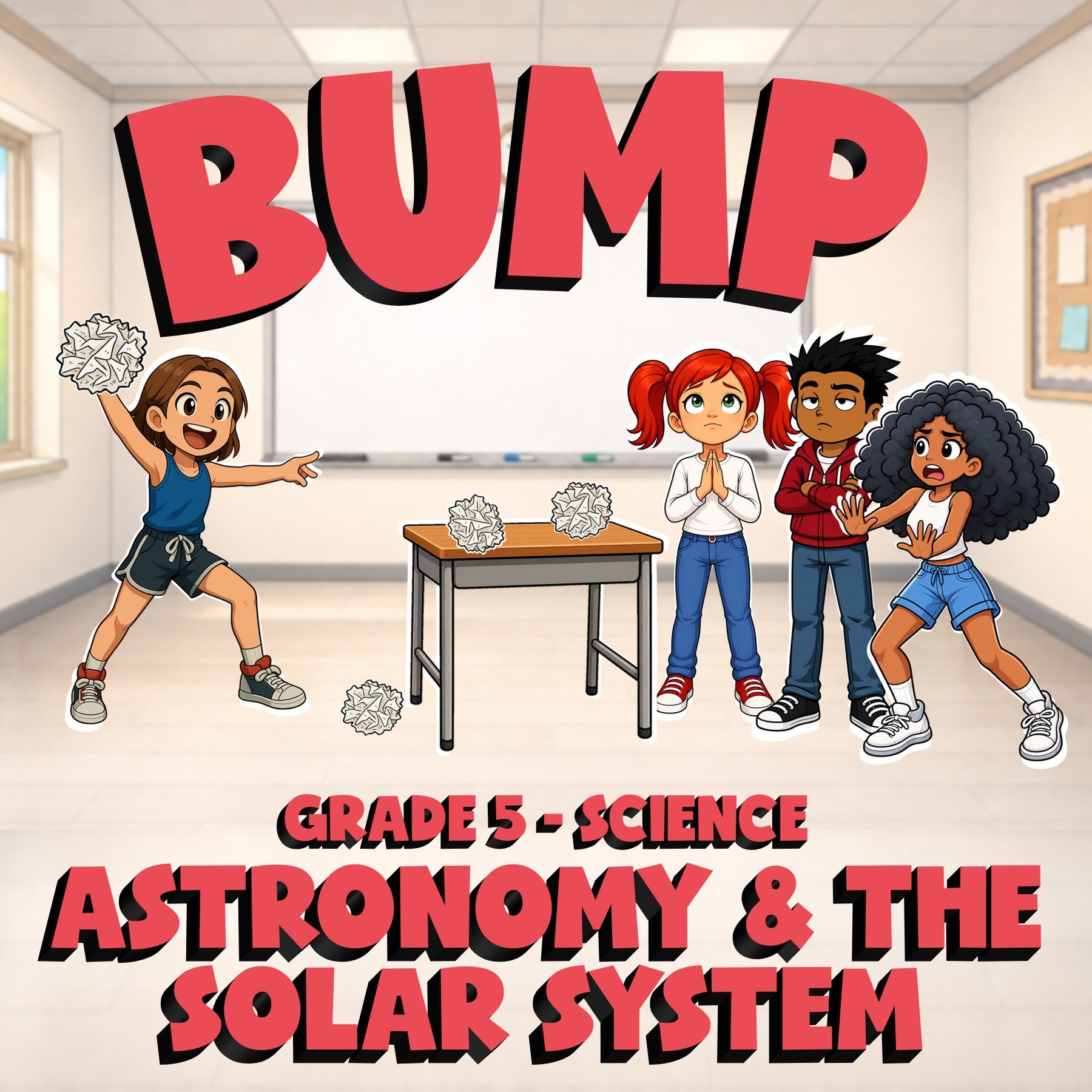 Astronomy & the Solar System BUMP Science Game - No Prep Grade 5 Review Activity