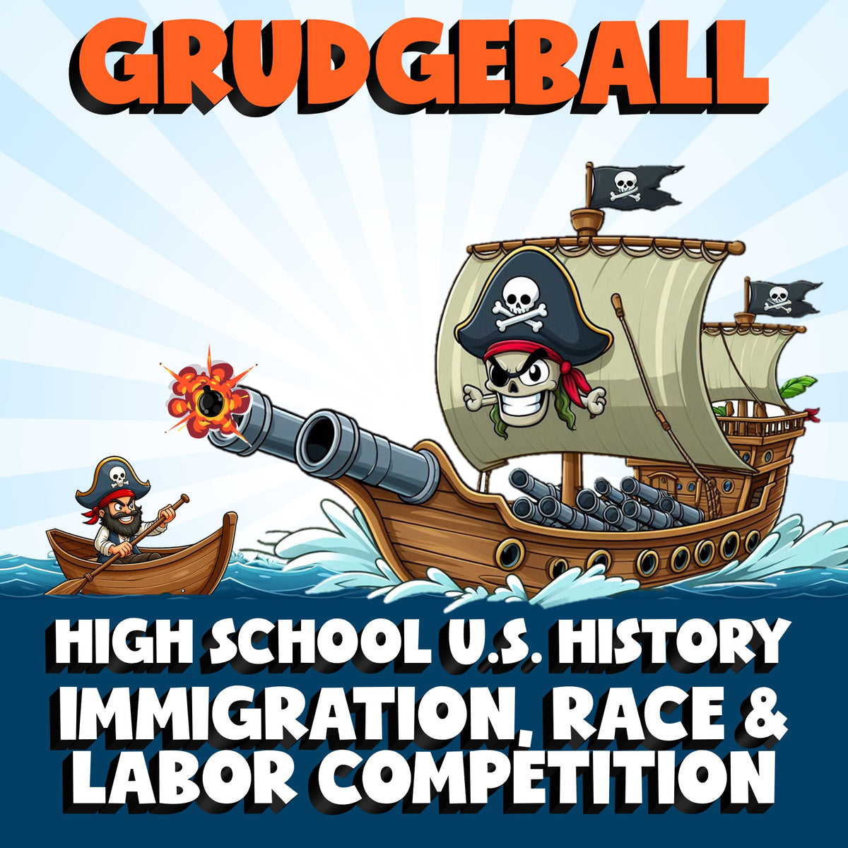 Immigration, Race & Labor Competition GRUDGEBALL U.S. History Game - No Prep