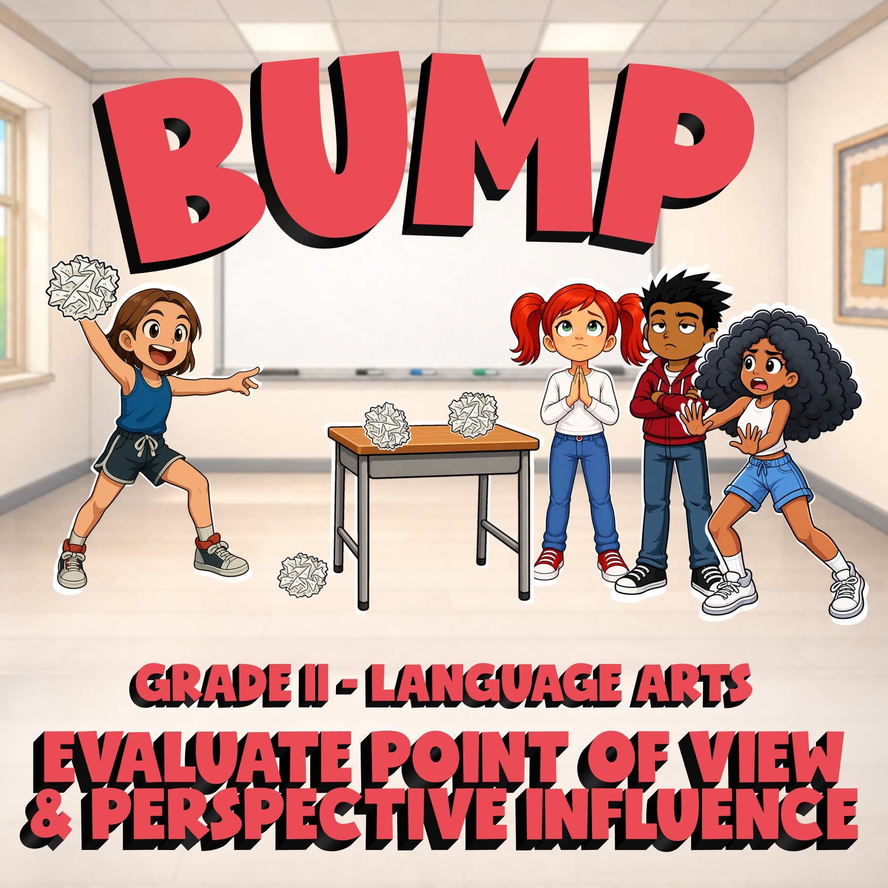 Evaluate Point of View & Perspective Influence BUMP ELA Game - No Prep Grade 11