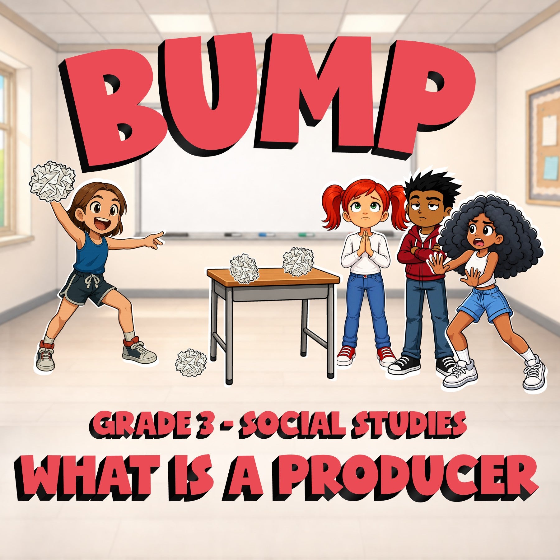 What Is a Producer BUMP Socials Game - No Prep Grade 3 Review Activity