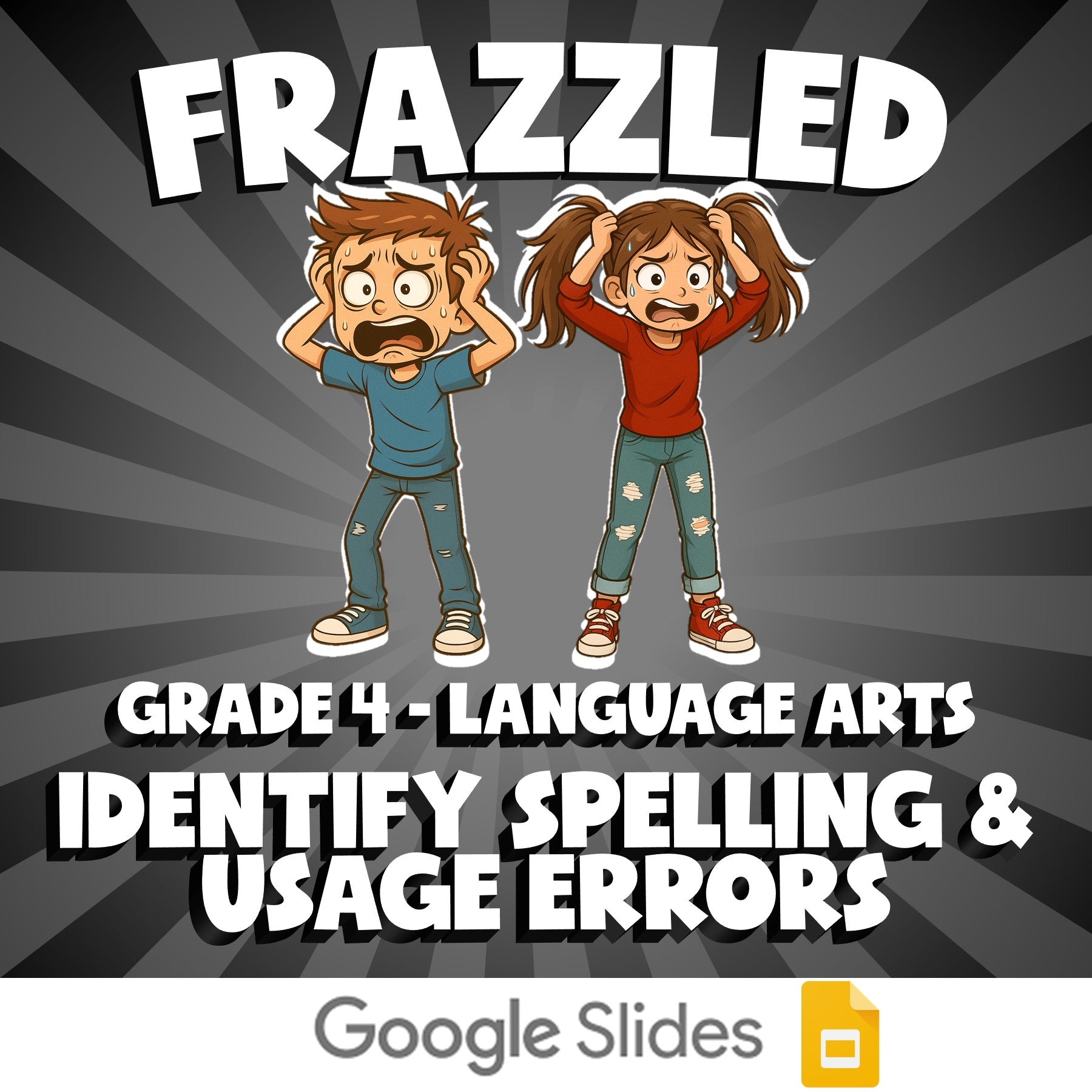 Identify Spelling & Usage Errors FRAZZLED ELA Game - No Prep Grade 4 Review
