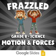 Motion & Forces FRAZZLED Science Game - No Prep Grade 8 Review Activity
