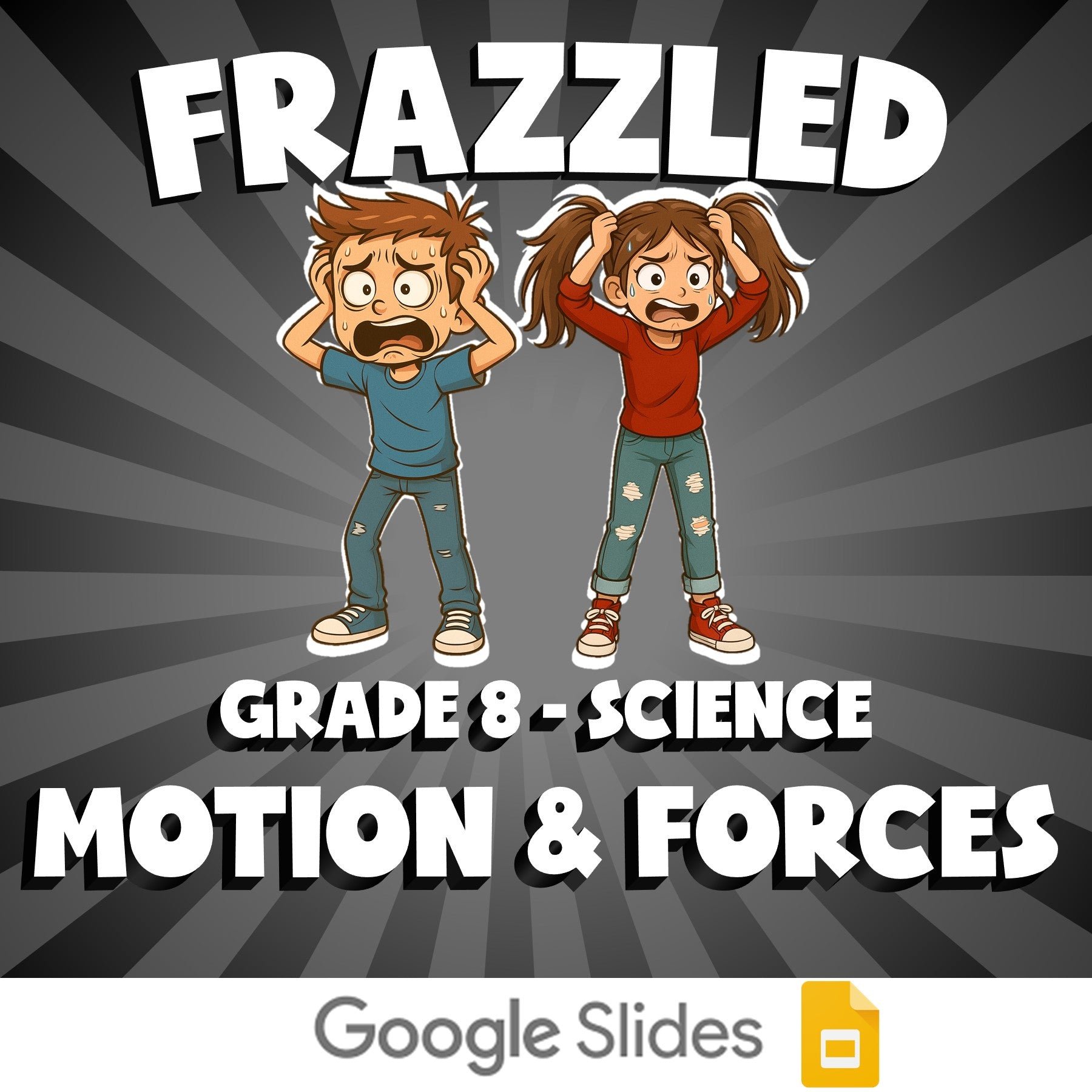 Motion & Forces FRAZZLED Science Game - No Prep Grade 8 Review Activity