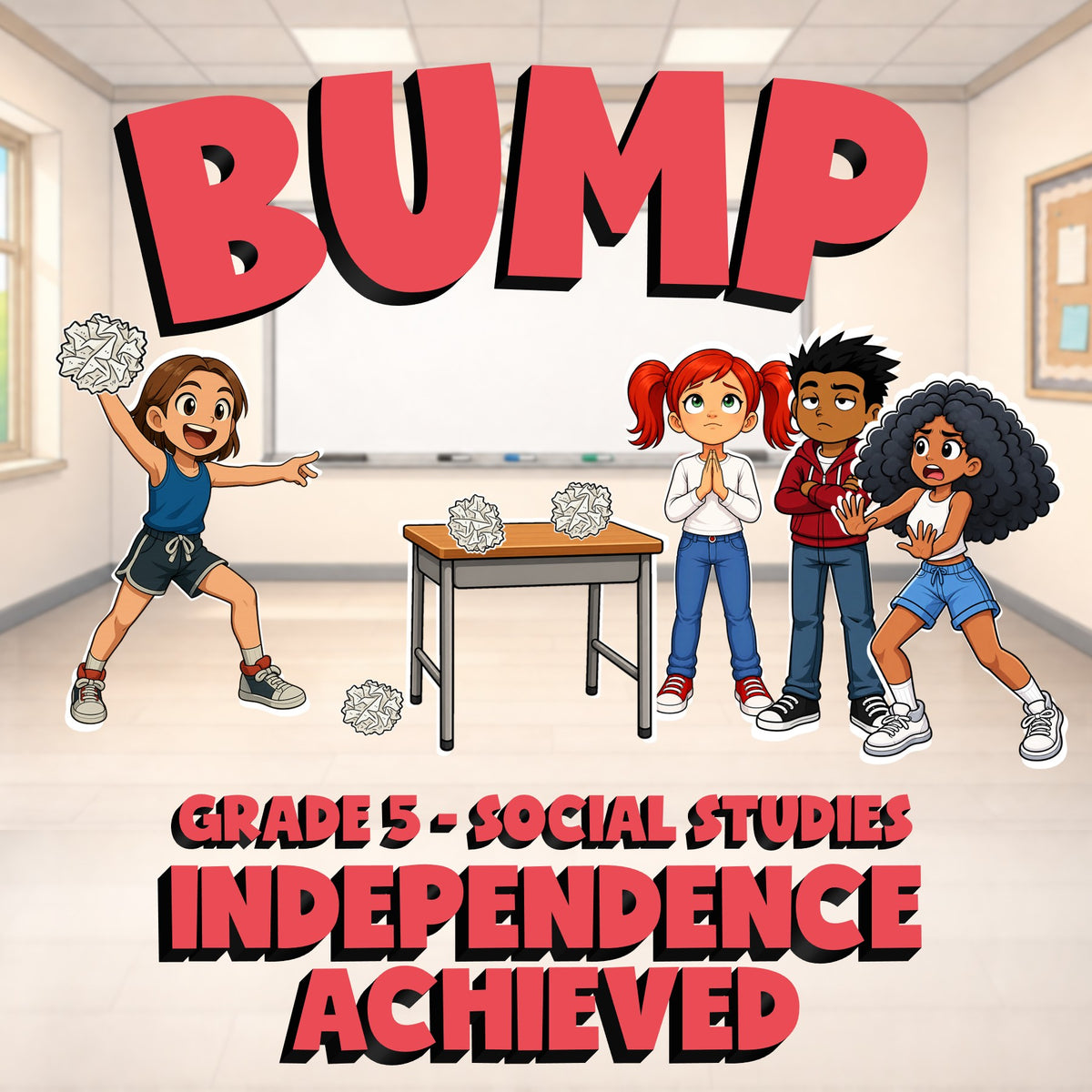 Independence Achieved BUMP Socials Game - No Prep Grade 5 Review Activity