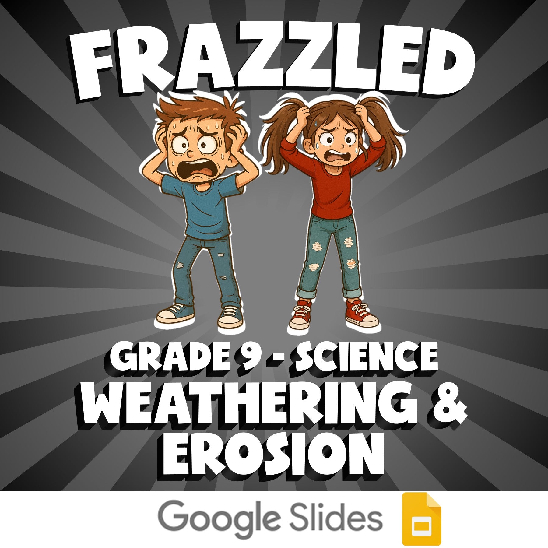 Weathering & Erosion FRAZZLED Science Game - No Prep Grade 9 Review Activity
