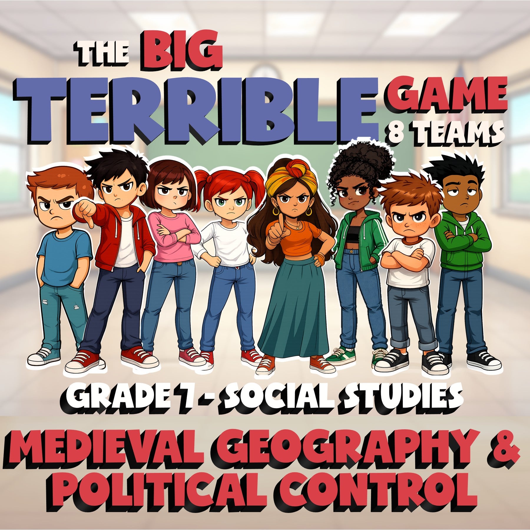 Medieval Geography & Political Control BIG TERRIBLE GAME - Grade 7 Socials