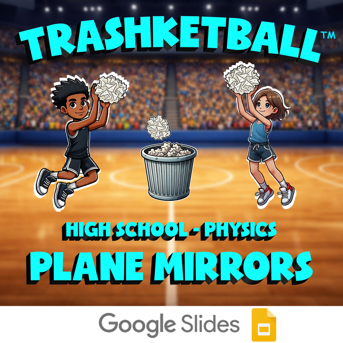 Plane Mirrors TRASHKETBALL Science Game - No Prep Physics Review Activity