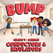 Conductors & Insulators BUMP Science Game - No Prep Grade 4 Review Activity