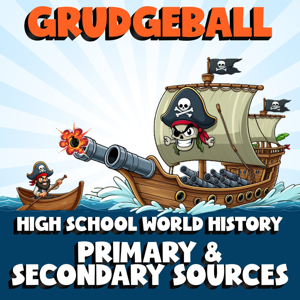 Primary & Secondary Sources GRUDGEBALL Game - No Prep World History Review