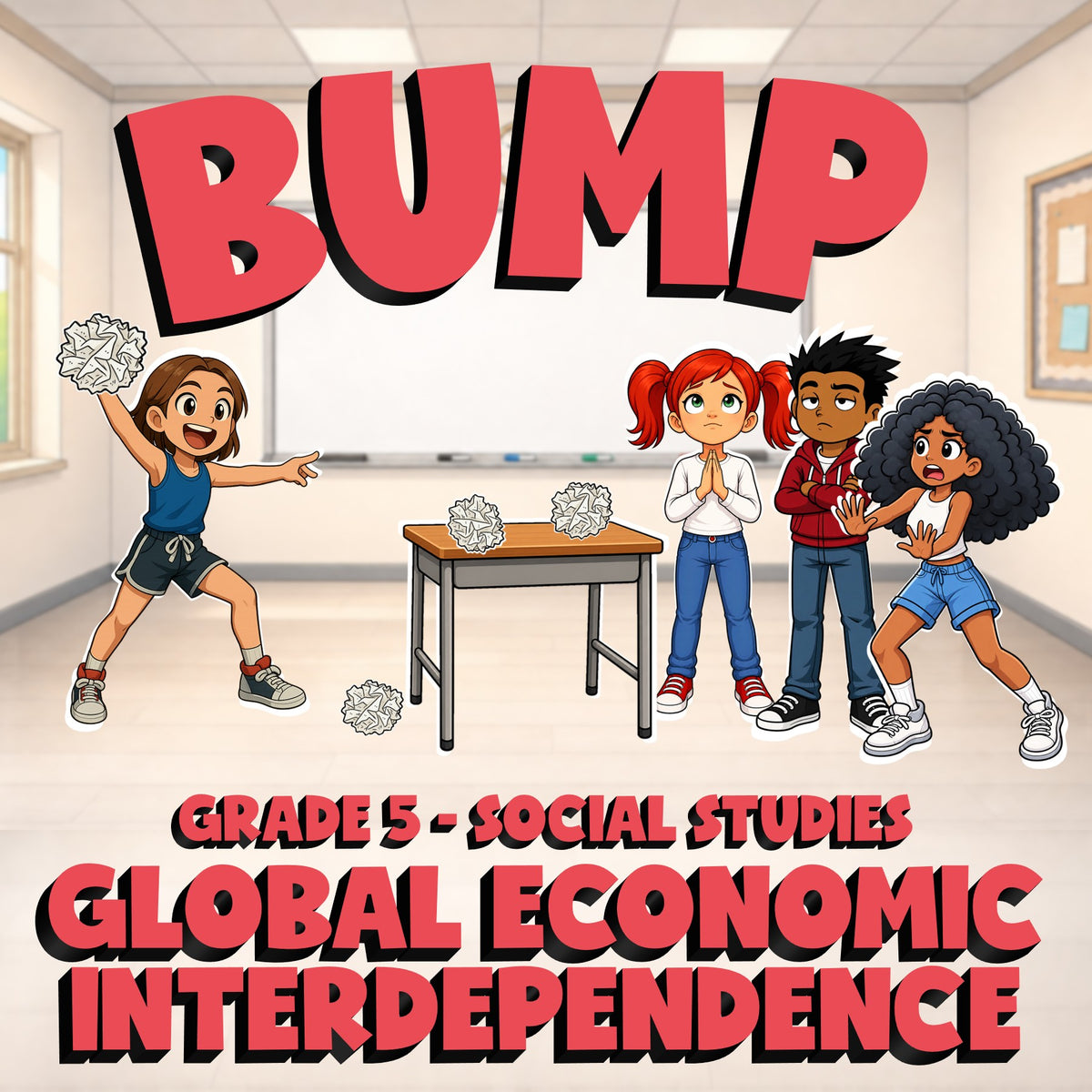 Global Economic Interdependence BUMP Socials Game - No Prep Grade 5 Review