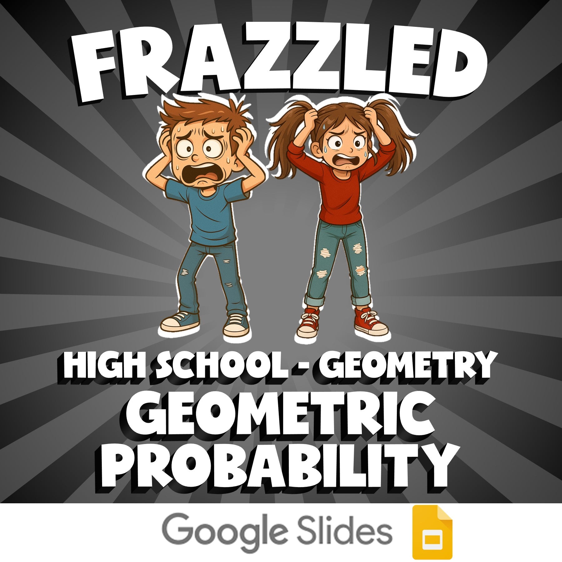 Geometric Probability FRAZZLED Math Game - No Prep Geometry Review Activity